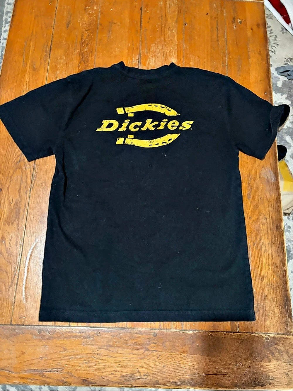 Dickies Horseshoe T-Shirt Black Logo Tee Size Medium